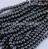 Micro Nouveau 8 mm 200pc noire d'hématite de jet naturel noir Gemone ronde rond lâche Recherche de perles de bijoux diy9796267