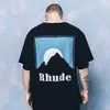T-shirts de haute qualité de haute qualité Rhuder Designer T-shirts High Street Quality Oversize Couple Robe Fashion Brand Imprimez T-shirt à manches courtes avec un logo 1: 1