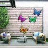 Decorations Vintage 3D Metal Butterfly Wall Art Hanging Decor Wrought Iron Wall Hanging Sculpture Garden Home Party Decoration