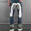 Jeans pour hommes en jean concepteur Baggy évisse de gros jeans lâches brodés hauts hauts tube à jambe large pantalon de la rue longue taille de rue 28-40 660