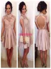 Blush Lace High Neck Short Graduation Dresses Cap Sleeve Sexy Open Back Homecoming Prom Dress Women Cocktail Party Dress 4372929