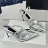 Special Sandal With Diamond 2024 Stylish Pointy Women's Party Shoes Designer Backless Classic Heels Sexiga Skinny Heels Sandaler