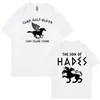 T-shirts masculins Percy Jackson Camp Halm Blood Graphic T-shirt Men O-Colk Retro Fashion Coton T-shirt Unisexe Tshirts surdimensionnés décontractés Strtwear T240425