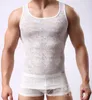 Men's Body Shapers Gay Tank Top For Men Lace Perspective Clothing Styled Breathable Funny Underwear Racerback Sissy Fashon Bottom Lingerie