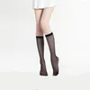 Donne calzini nylon Ladies Knee di alta qualità Elasticità trasparente Elasticità stock estivo Ultra-sottile Lolita Stockings