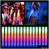 Andere Event -Party -Lieferungen RGB LED Foam Stick Cheerrohr Colorf Helles Leuchten im Dark Birthday Wedding Festival Dekorationen Drop de dhrf6