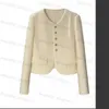 Designer women's jacket Coat New 2024 Women's Off White High end Fashion Versatile French Autumn Spring and Autumn Top