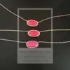 Designer Kendrascott Jewelry ELISA Serie Instagram Style Instagram Simple e fresco rosa rosa Rhododendron Pink Azalea Collarbone Chain Necklace for Women 9076