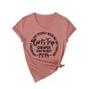 Designer Women T Shirt Ladies Summer Crop Top Leisure V-Neck Kort ärmflickans resa billigare än terapi 2024 Ny tryck T-shirt Letter Tryckt modekläder