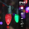 Świece 25pcs C7 LED Faseted Candle żarówka RGB E12 Podstawa 110V 220V Shattproof Culbood For String Light Christmas Holiday Decor