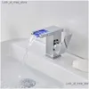 Grifos de lavabo de baño Led Led Black Basin Grifo Alto y corto Mango individual El flujo de agua fría genera entrega de electricidad H otdlo