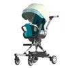 Barnvagnar# Baby Barnvagnar med högt synfält Portabelt tvåvägs lättvikt Baby Sätt ner och ligger nyfödd aluminiumlegering Childrens Q240429