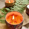 Świece Vintage świece pachnące suszone kwiaty zapach świeca tkanina blaszana pudełko kwiat świece świece słoikowe słoik