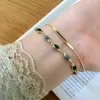 Kette Französisch Vintage Doppelschicht Öl fallen lassen Armband für Frauen Armband mit Temperament Korean Edition Modehandwerk