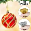 Decorazioni natalizie 100 pezzi da 20 cm in poliestere stringhe per pendenti per tag a sfera per Natale Accessori per ornamenti per ornamento decoa
