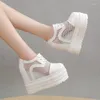 Casual Shoes Loafers for Women Summer Breattable Mesh Platform Sneakers Kvinna Bekväm slip på Zapatillas de Mujer