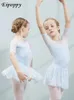 Stage Wear Girls Oefening Kleding Summer Body Ballet Dance Dress Toddler Korte mouw dansende kleding