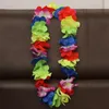 Kwiaty dekoracyjne 20pcs jasny kolorowy hawajski leis sztuczny naszyjnik kwiatowy