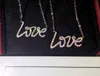 Luxury Tiifeniy Designer Pendant Colliers Créatifs et minimalistes 925 Silver Love Full Diamond Letter Collier Fashionable Exquis Item Item Bijoux Collier