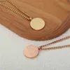 Pendant Necklaces Allah Arabia Half Equipment Necklace Stainless Steel Muslim Couple Round Soul Daily Jewelry Holiday GiftWX