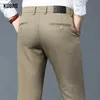 Pantalones para hombres Kubro 2020 NUEVO CLASICIAL CORTALES PARA MENTE EL AUTENTO E INVIERNO Moda de algodón elástico cómodo Q240429