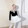 Stage Draag Ballet Dancing Jurk kindermeisjes voor kinderen met korte mouwen peuter kleding lichaamskledingoefening