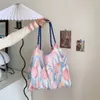 Han Feng Summer Duża pojemność ręczna torba na ramię z torbą na zakupy ze sznurka