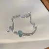 Strand kralen armbanden voor vrouwen meisje overdracht parel jade gelukkig woord bedel armband vriendin elegante legering keten sieraden