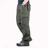 Men's Pants Plus Size 29-44 Men Cargo Cotton Casual Multi Pockets Military Tactical Male Outwear Loose Straight Slacks Trousers