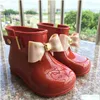 Boots Children Rain For Girls Toddlers Kids Shoes Soft Pvc Jelly With Bow-Knot Cute Water-Proof 231019 Drop Delivery Dh3Hv