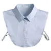 Bow Ties Fashion Front krawat biały fałszywy kołnierz dla kobiet stojak na odejście dziewcząt vintage koronkowe kobiety fałszywa bluzka