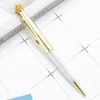 Stücke Schreibwarenkronenballpoint Stift drehen Metall Luxus Roller Roségold Gold