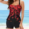 Sweetwwear Beach Scoumpen Swimsuit pour femmes 2 pièces Tankini Set Bikini Print numérique de grande taille Tankinis