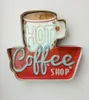 Znaki kawy LED Vintage Cafe sklep Dekoracyjny Neon Light Home Decor metalowy talerz do ściany retro płytka kawy 355x5x295cm9289208
