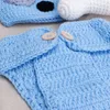 Conjuntos de ropa encantadora nena nacida acesorios atuendos de ganchillo de crochet shorts con pantalones de vestuario de niño / niña