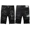 Purple Herren Designer Jeans Shorts Hochqualität Street American Plus-Size Hip Hop Ripped Denim Shorts