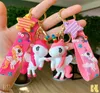 Portachiavi da cartone animato del cartone animato di modaunicorn Pony cartoni schoolbag anello per auto a sospensione per ciondoli 8932587