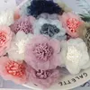 Fleurs décoratives 10pcs / lot 5cm Fabric de mousseline à main