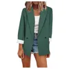 Roupas étnicas Senhoras de manga longa de luvas de cor sólida Cardigan Cardigan Pocket Casual Women Winter Plus Size Outwear