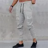 Calça masculina esportes sólidos laços up bolsos ao ar livre as calças corredores para homem para homem casual pés pequenos slim sortlants ropa hombre