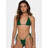 Swimwear pour femmes Dupu 2024 Nouvelle bracelet de maillot de bain Sexy Bikini Swimsuit Pinduoduo Coffee Dark Green