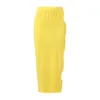 Skirts Summer Women Hollow Out Pencil Skirt See Through Trendy Streetwear Long Maxi Solid Color Wrapped Hip Sexy Clubwear