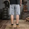 Short en jean déchiré pour hommes décontractés décontractés, shorts en vrac d'été, bleu clair, gris foncé, taille 28-48 pour 50-142 kg de gros