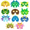 11pcsset Dinosaur in schiuma maschere per bambini Birthday Dino Party Supplies Girls Boys Masquerade Dress Up Mask Favors Decorazioni 240429