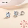 Серьги -грибки REAL 1 CARAT PRINCESS CRUT Moissanite Diamond for Women Партия