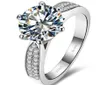 Test di errore positivo 2ct 8mm de Labgrown Moissanite Diamond Ring 925 Anello di fidanzamento in argento sterling Female15236207