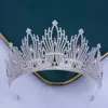 Tiaras Baroque Purple Crystal Tiara Crown For Women Wedding Party Fashion Queen Bridal Bride Crown Couronne Accessoires