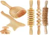 Full Body Massager Wooden Maderotherapy Back Roller Wheel Anticellulite Gua Sha Tools Kit For Reductive 2211019365425
