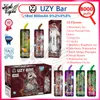 Original UZY Bar 8000 Puff Disposable Vapes Pen 18ml Pre-filled Pod 600mAh Rechargeable Battery Mesh Coil 10 Flavors In Stock Puffs 8k E Cigarette