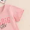 Set di abbigliamento sorella abbinamento di abiti grandi magliette nata per bambina floreale cortometrali